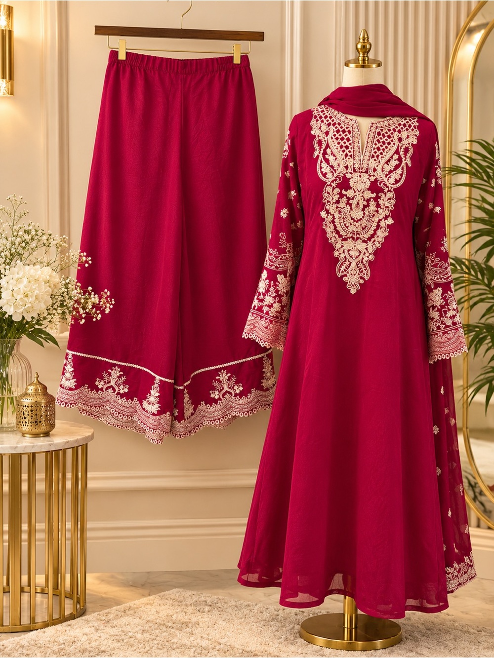 New pakistani embroidered dress